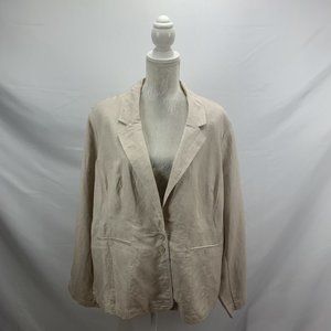 Lane Bryant Blazer Linen Blend Lightweight Size 28